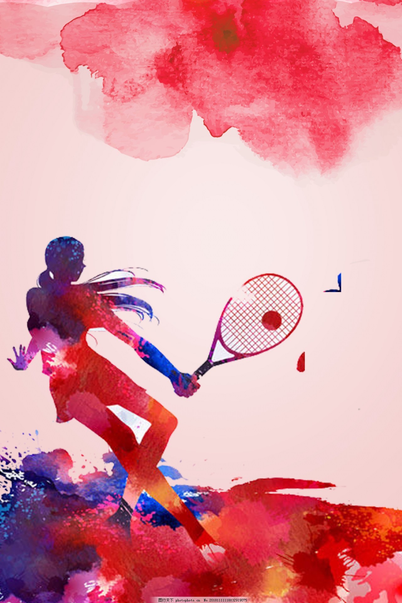 打羽毛球的小女孩PSD圖案素材免費下載，可愛卡通圖片，尺寸2000 × 2000px - Lovepik