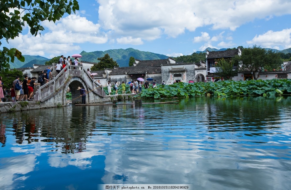 宏村图片 广告背景 底纹边框 图行天下素材网