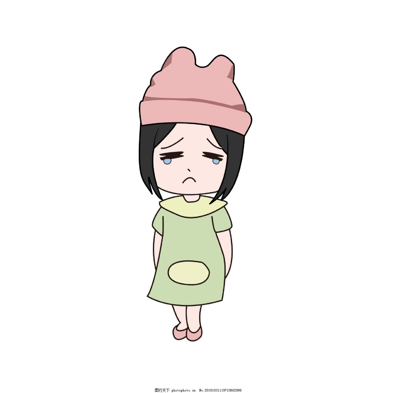 哭泣卡通少女平面广告素材免费下载(图片编号:4839484)-六图网