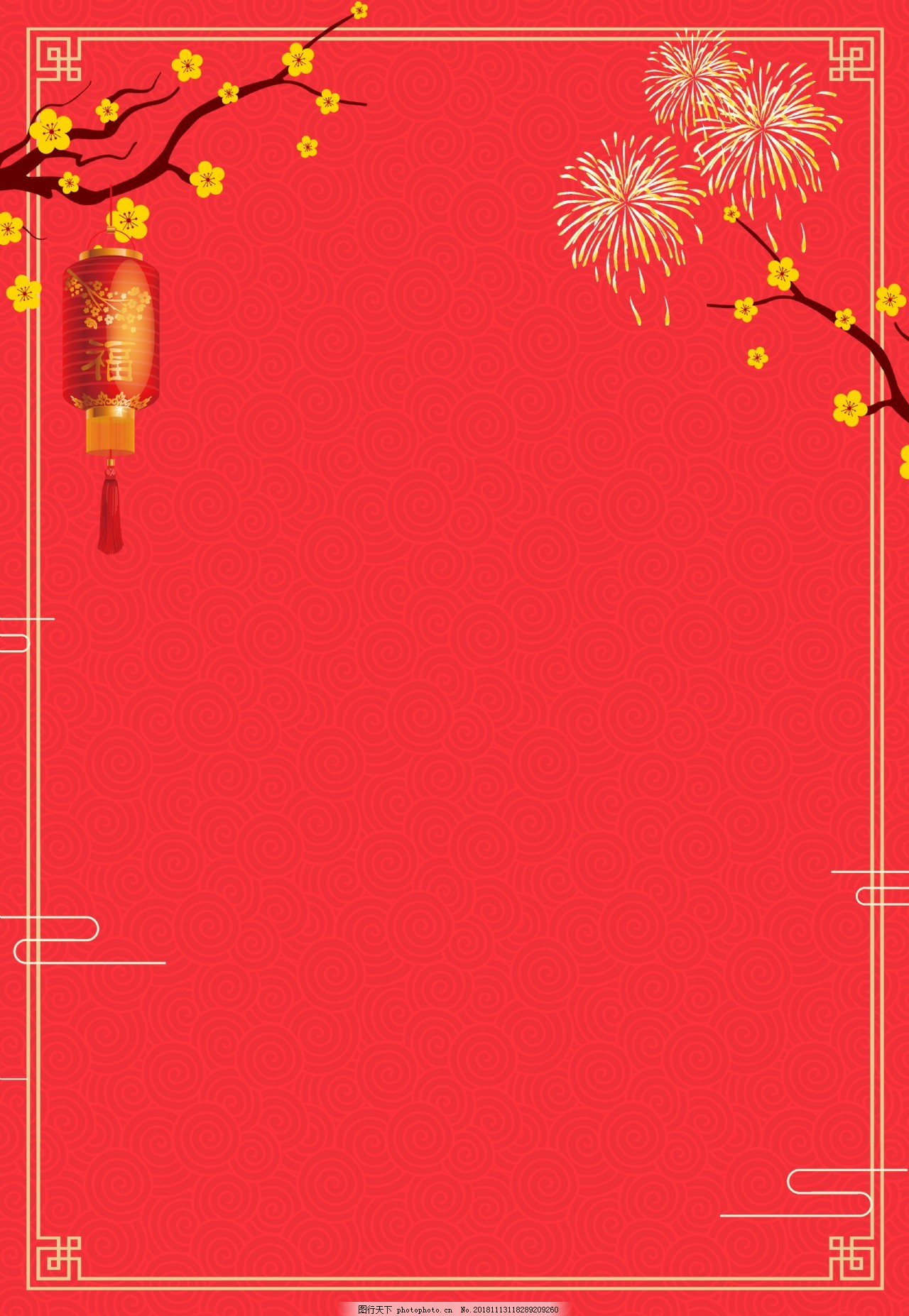 喜庆中国年春节背景素材图片 广告背景 底纹边框 图行天下素材网