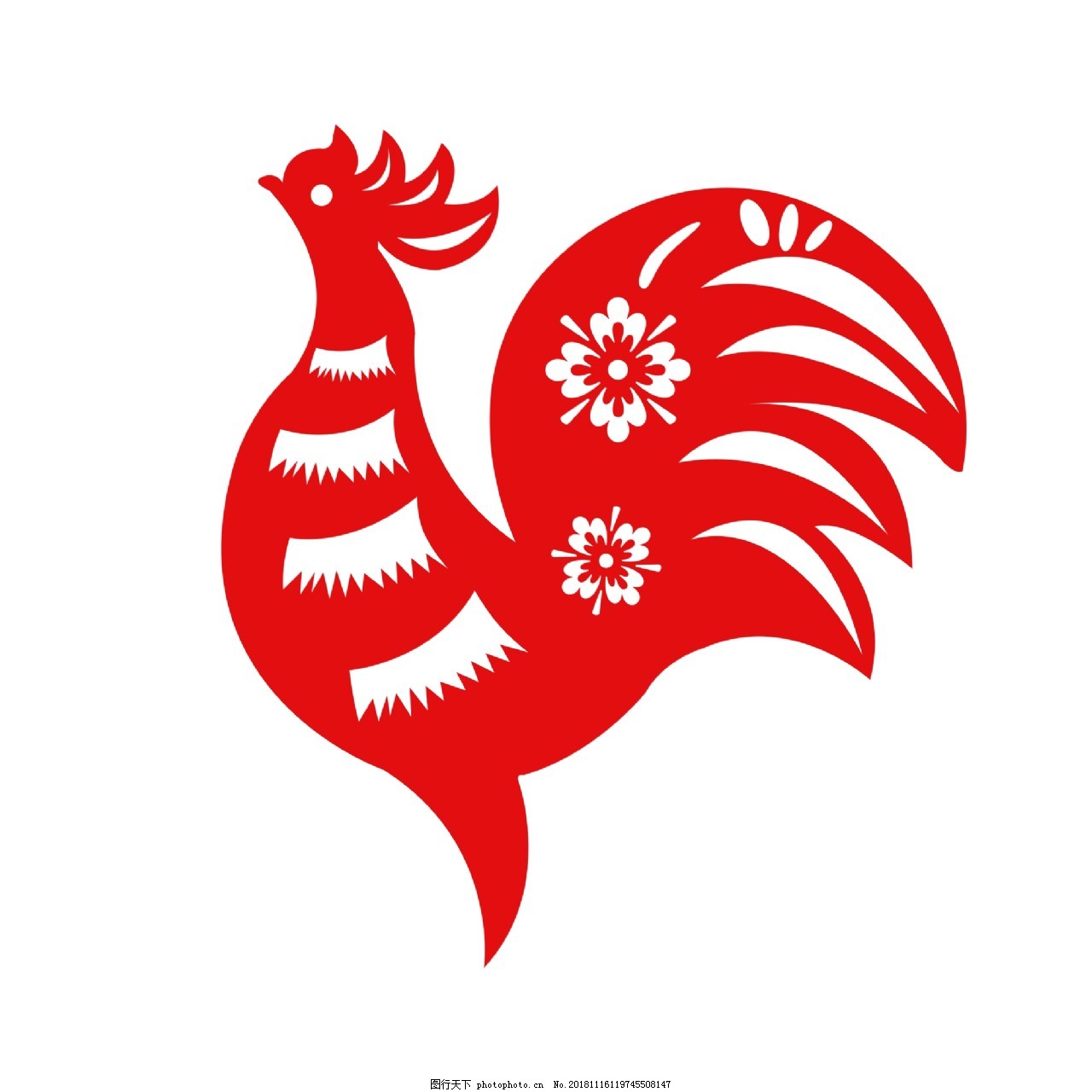 公鸡农历新年设计图形 — 图库矢量图像© Valenty #131146542