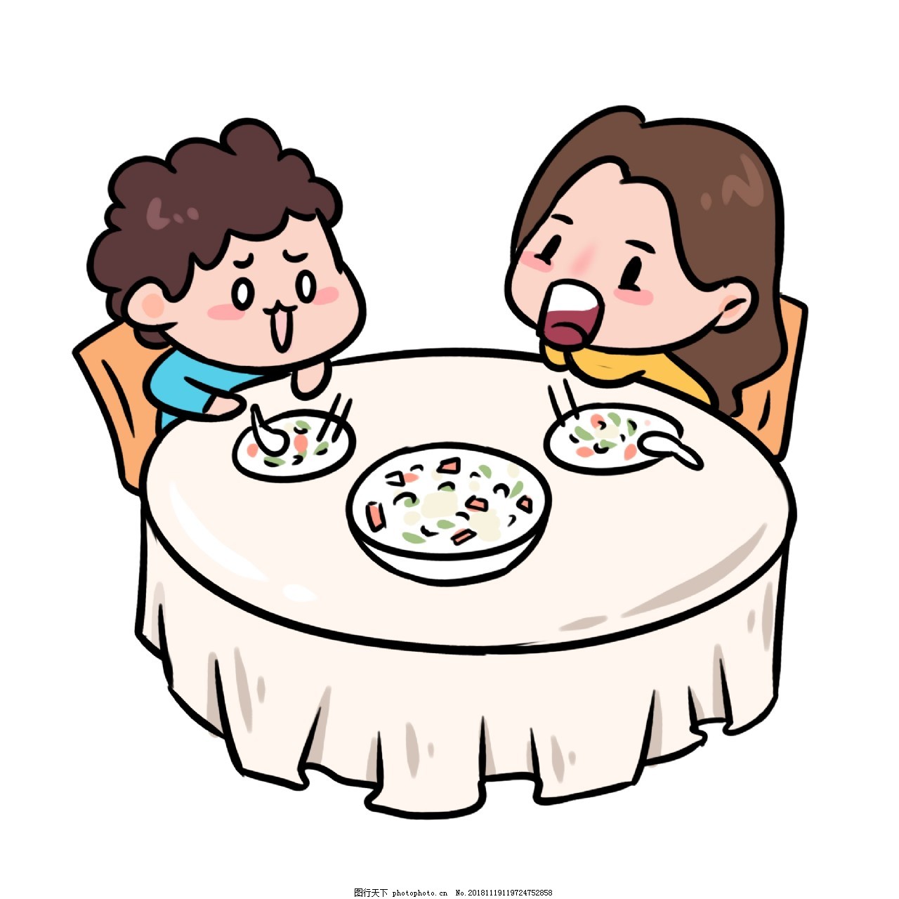 吃饭|插画|儿童插画|糖果Tracy - 原创作品 - 站酷 (ZCOOL)