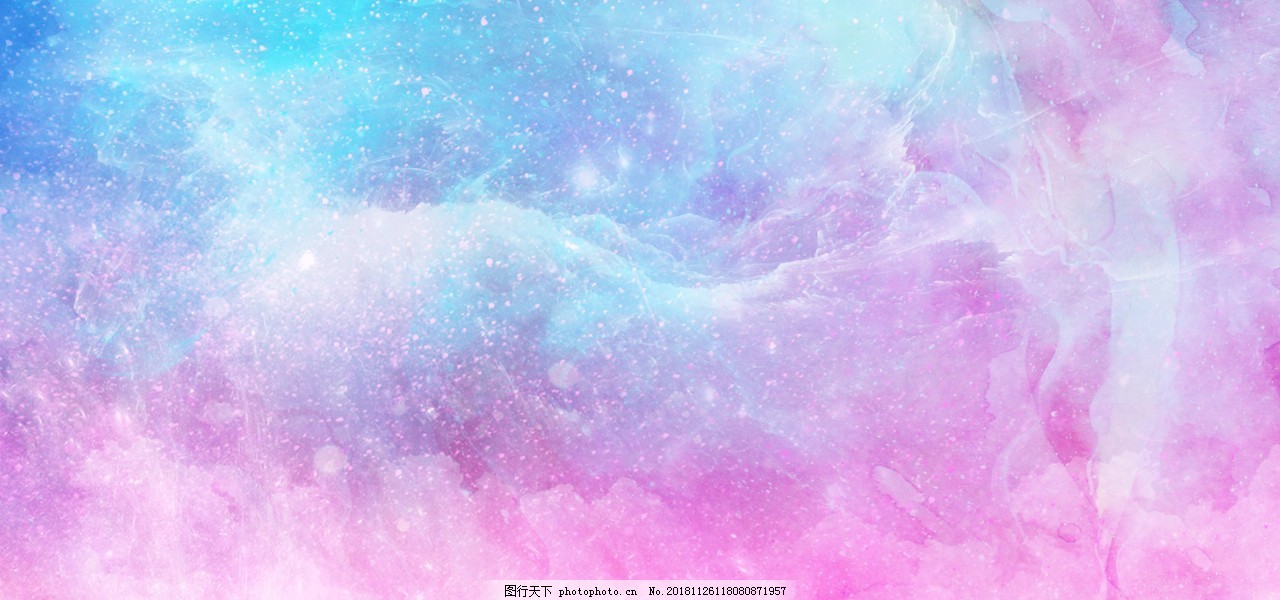 唯美蓝紫色浪漫星空水彩背景图片 Banner背景 底纹边框 图行天下素材网