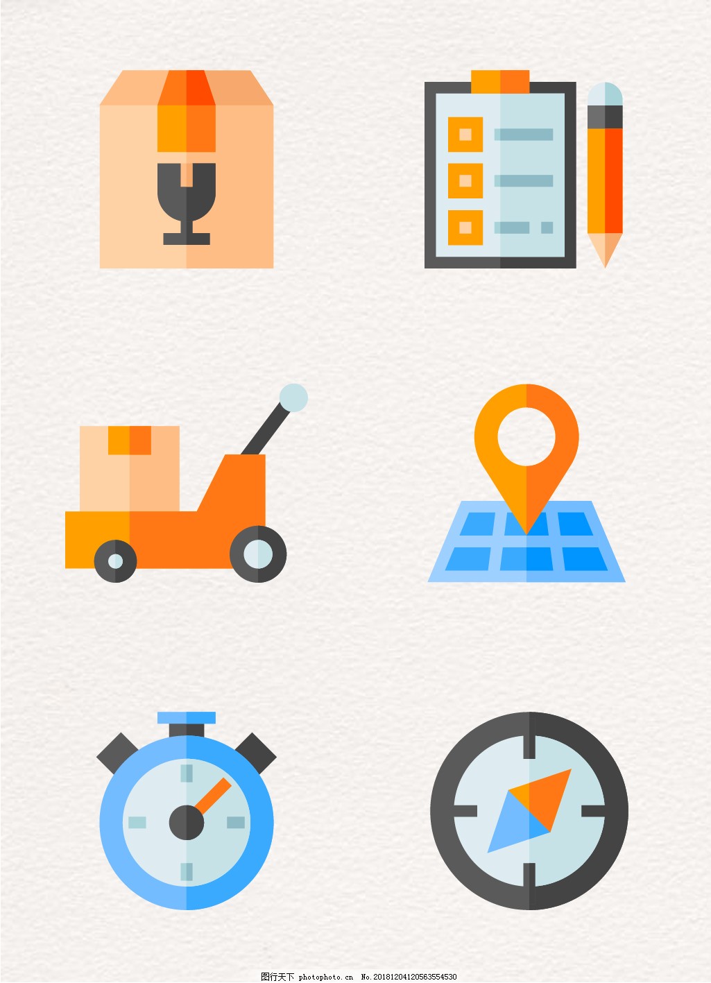 卡通创意物流运输icon设计图片_图标元素_设计元素-图行天下素材网