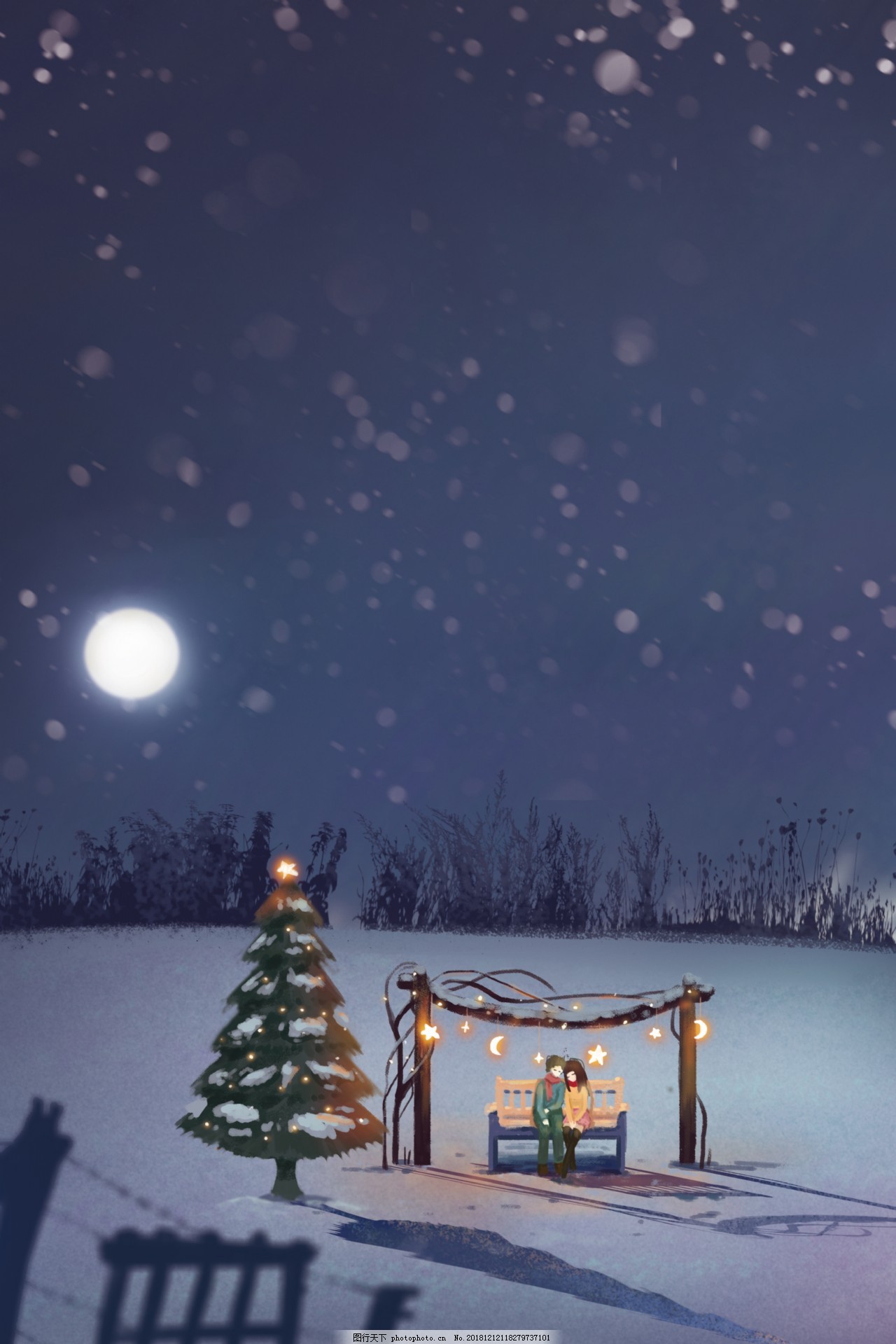 圣诞节平安夜背景素材图片 广告背景 底纹边框 图行天下素材网