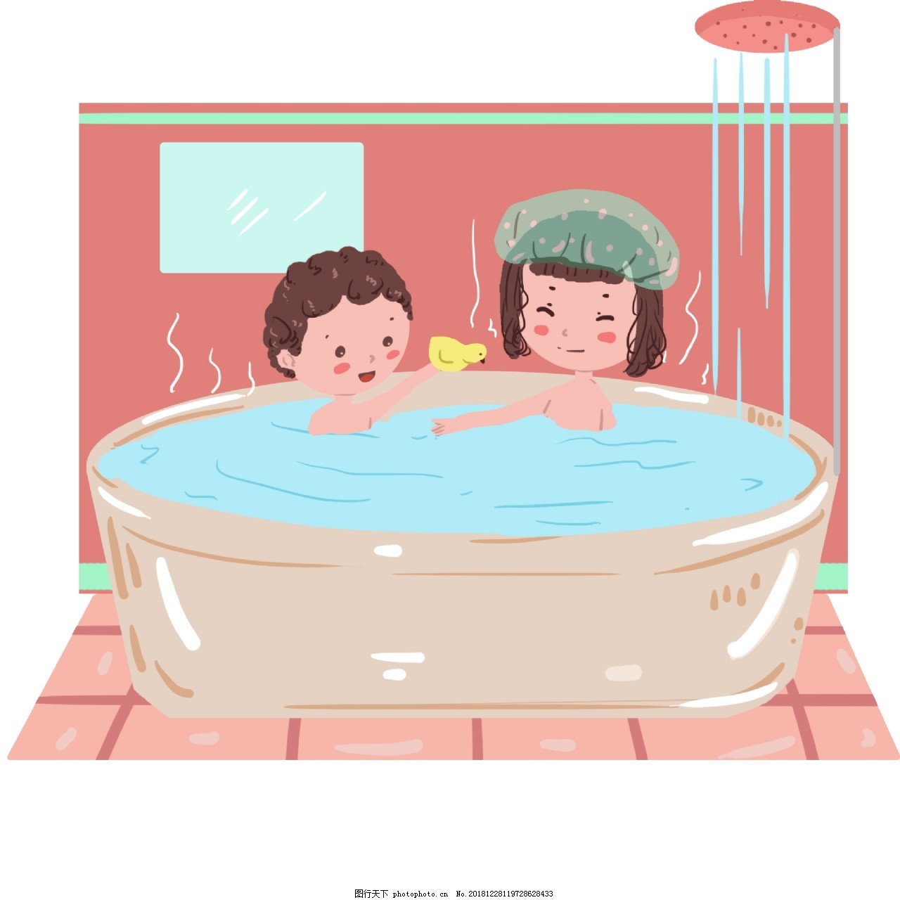 洗澡澡|插画|儿童插画|然也先生 - 原创作品 - 站酷 (ZCOOL)
